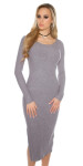 Sexy KouCla Maxi knit dress with sexy back white Einheitsgroesse