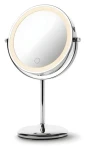Medisana CM 844 chróm / Kozmetické zrkadlo / 2v1 / LED podsvietenie / 7x zväčšenie / O 14,5 cm (88553)