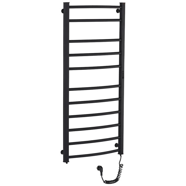 CERANO - Elektrický sušiak uterákov Luca, s displejom - 187 W - čierna matná - 1160x550 mm LIV-EG-11-55-D