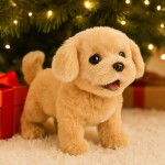 MalPlay Plyšový psík na batérie Golden Retriever