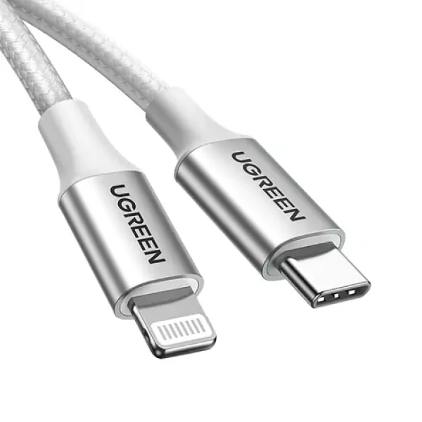 Ugreen US304 70523 USB-C to Lightning MFi kábel strieborná / USB-C / 1m (70523)