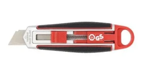 WEDO Cutter Safety Long Blade čierno-červená / Odlamovací nôž / Vysúvacia čepeľ 60 mm / Bezpečnostná poistka (78830)