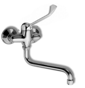 NOVASERVIS - Drezová batéria 100 mm lekárska páka Metalia 55 chróm 55074L/T,0