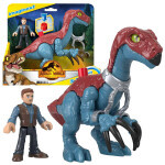 Jurassic World sada Imaginext figúrky Therizinosaurus a Owen