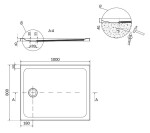CERSANIT - Sprchová vanička TAKO 100x80x4, obdĺžnik CW S204-019