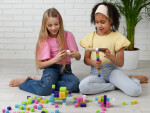 Mamido Farebné kocky Cube Pink Meli 100 dielov ZA5667