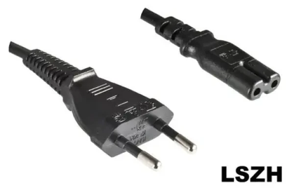 MicroConnect Power Cord LSZH EU C - C7 1.8m čierna (PE030718LSZH)