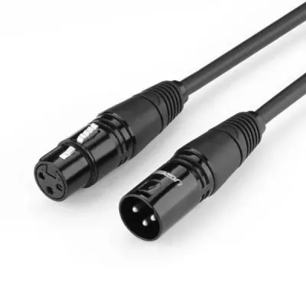 Ugreen AV130 66718 audio kábel XLR (F) - XLR (M) čierna / Predlžovací kábel pre mikrofón / zosilňovač / 3M (av130)