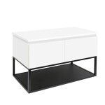 Kúpeľňová skrinka s krycou doskou SAT B-Way 119x57x45 cm biela lesk BWAY120WDESK BWAY120WDESK