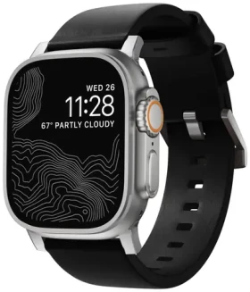 Nomad Modern Band remienok pre Apple Watch 46mm/49mm čierna/strieborná (NM01908685)