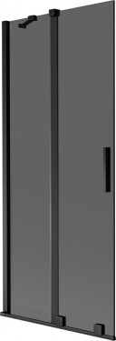 MEXEN/S - Velár dvojkrídlová posuvná vaňová zástena 85 x 150, grafit, čierna 896-085-000-41-70