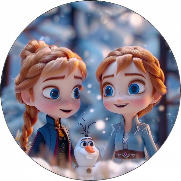 Jedlý papier Anna a Elsa deti 19,5 cm - Pictu Hap