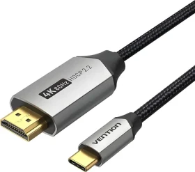 Vention USB-C - HDMI sivá / Kábel / 4K / 60 Hz / opletený / 2 m (CRBBH)