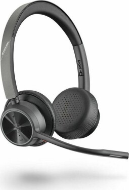 Poly Poly Voyager 4320 MS Teams Wireless Headset, Bluetooth, USB-A, +BT700 dongle, +Charging Stand, Black