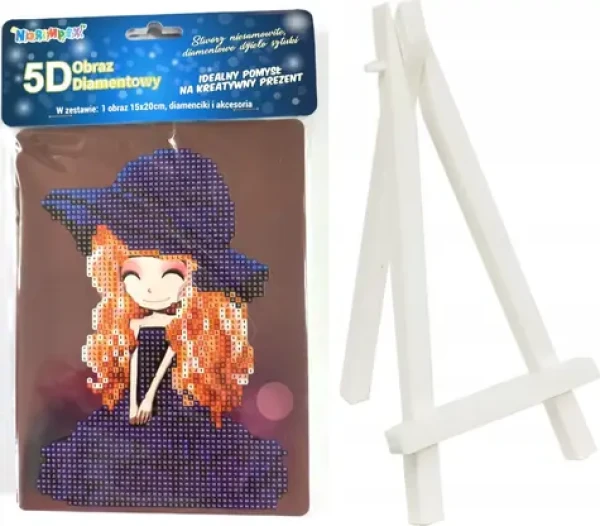 Norimpex Diamantové maľovanie Dievča /15x20 cm/ so stojanom
