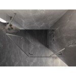 MEXEN/S - Lunar sprchovací kút päťboký krídlový pravá 100 x 90, transparent, nikel kartáčovaný 831-100P-090L-97-00-P