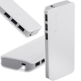 Verk Powerbanka 10 000mAh 3X USB biela