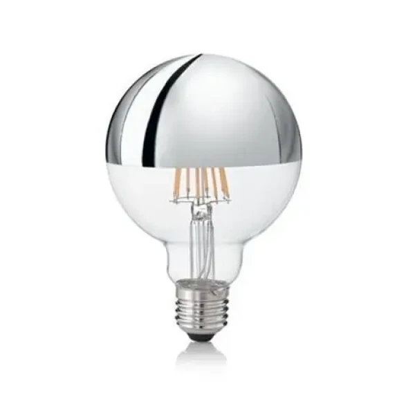 Ideal lux Classic Globo E27 chrómová / LED žiarovka filament / G95 / 9W / 930lm / 3000K nestmievateľná (SKL000386714)