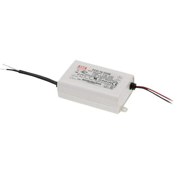 MEAN WELL PCD-16-700B LED driver konštantný prúd 16 W 0.7 A 16 - 24 V/DC stmievateľný, PFC spínacie obvod, ochrana proti prepätiu, montáž na nehorľavom povrchu; PCD-16-700B