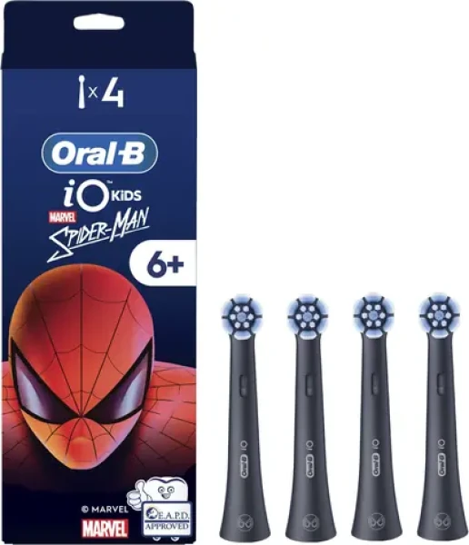 Oral-B iO Kids Spiderman čierna 4 ks / Náhradné hlavice / pre Oral-B iO Kids (iO refill 4 Spiderman)