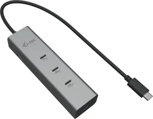 I-TEC USB-C Charging Metal Hub strieborná / USB-C húb / 5 portov USB-C / video 8K / Power Delivery 85 W (C31HUBMETAL8KPDPRO)