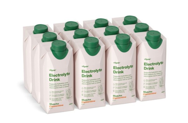 Vilgain Electrolyte Drink – 12× mandarínka a matcha 500 ml
