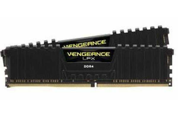 Corsair Vengeance LPX Black 16GB (2x8GB) 2400MHz / DDR4 / PC4-19200 / CL16-16-16-39 / 1.2V / XMP2.0 / s chladičom (CMK16GX4M2A2400C16)