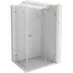 MEXEN/S - Lunar T sprchovací kút dvere krídlové pravá 85 x 70, transparent, zlato 834T-085-070-50-00-P