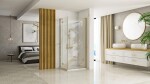 REA/S - Sprchová kabína Hugo Gold Brush 80x100, dvere: 80, dvere: 100 KPL-K0410