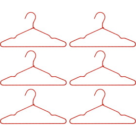 House Doctor Ramínka na šaty Wire Red – set 6 ks