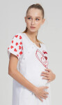 Dámska tehotenská nočná košeľa Love Light Grey Printed - Vienetta M sv.šedá-vzor