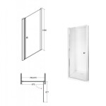 BESCO - Bezrámové sprchové dvere SINCO - Farba rámu zásteny - Hliník chróm, Rozmer A - 80, Smer zatváranie - Univerzálny Ľavé / Pravé, Výplň - Číre bezpečnostné sklo - 6 mm, Výška - 195 BCSIN80