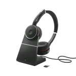 Jabra Evolve 75 DUO / bezdrôtové slúchadlá s mikrofónom / MS / stojanček / USB+BT (7599-832-199)