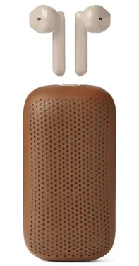 Lexon Speakerbuds hnedá / Bezdrôtové slúchadlá / Bluetooth reproduktor / mikrofón / Bluetooth 5.2 / USB-C (LA127C)