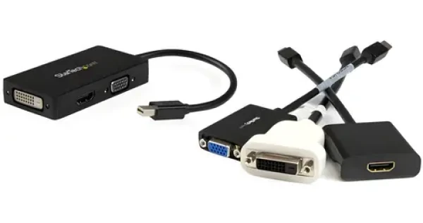 StarTech Adaptér Mini DisplayPort na VGA/DVI/HDMI čierna / Videoadaptér / 1920 x 1200 px / 0,15 m (MDP2VGDVHD)