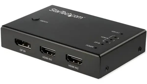 StarTech čierna / Video prepínač / 3× HDMI + 1× DisplayPort na HDMI / 4K 60Hz (VS421HDDP)