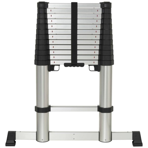 TOOLCRAFT TO-9610686 Zliatina hliníka teleskopický rebrík Montáž bez náradia Max.prac. výška: 4.52 m hliník EN 131 15.9 kg; TO-9610686