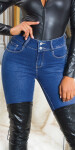 Sexi džínsy vysokým pásom Musthave Skinny Jeans Buttons" denimblue