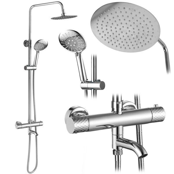 REA - Sprchová sada s termostatom LUNGO Diamond - Chrome REA-P5961