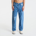Kalhoty KENZO Patchwork Straight Fit Jeans In Japanese Denim Stone Bleached Blue Denim 33
