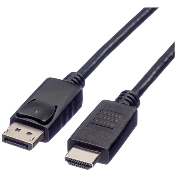 Roline green DisplayPort prepojovací kábel Konektor DisplayPort, Zástrčka HDMI-A 1.00 m čierna 11.44.5780 tienený, bez halogénov, krytie TPE Kábel DisplayPort; 11.44.5780