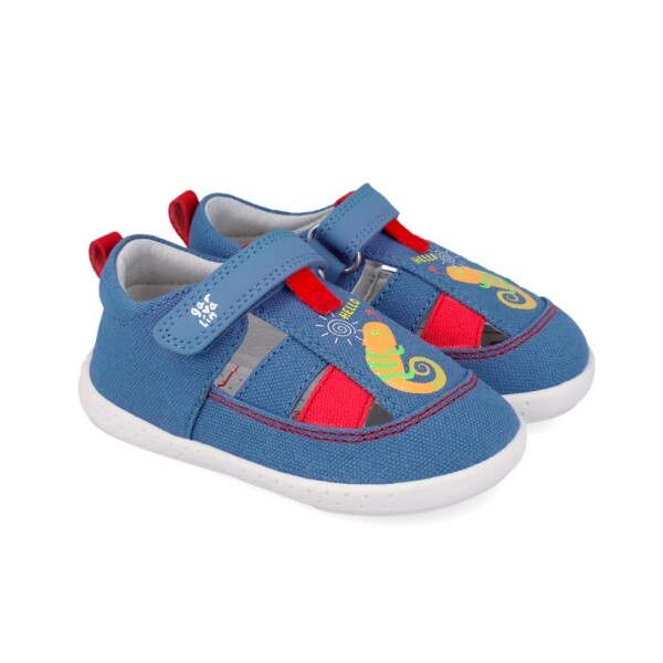 Chlapčenské barefoot sandále LONA LAGARTO INDIGO Biomecanics 262343-A631 - 23
