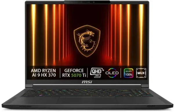 MSI Stealth A16 AI+ A3XWHG-031CZ čierna / 16" QHD+ / AMD RYZEN AI 9 HX 370 / 32GB / 2TB SSD / RTX 5070Ti 12GB / W11H (9S7-15FL35-031)