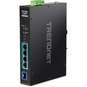 Trendnet TI-PGM541 / Priemyselný switch / 5 portov / 4X Gigabit PoE+ / 120 W / DIN-Rail / -20~65 °C (TI-PGM541)