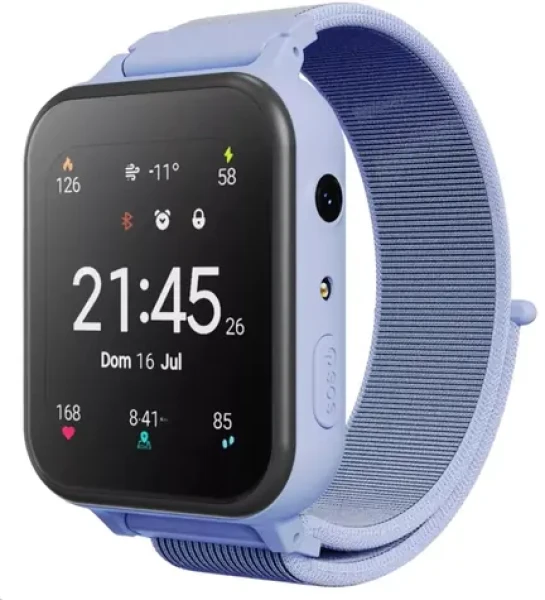Canyon Alfie KW-37 modrá / Chytré hodinky / 1.69" IPS / IP66 / Nano-SIM / obojsmerné volanie / 16 hier / 512MB / MP3 (CNE-KW37BL)