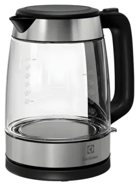 Electrolux E4GK1-4GB čierna / Rýchlovarná kanvica / 2200 W / 1,7 l / sklo a nerez (E4GK1-4GB)