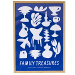 Bella Rose Plakát Family Treasures Beige / Blue 70 x 100 cm