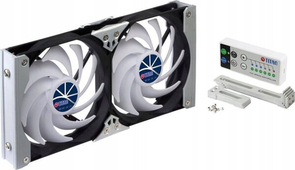 Titan Titan TTC-SC20(C)+ Dual Fridge Fan 140x25mm IP55, Timer Mode, with Integrated Rectifier