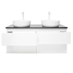 Kúpeľňová skrinka s umývadlom SAT B-Way 119x50x45 cm biela lesk BWAY2120WTK2BB BWAY2120WTK2BB