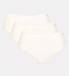 Dámske bavlnené midi nohavičky GO Daily 3P - WHITE - biele 00GZ - SLOGGI WHITE M